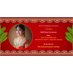 Half Saree Invite Gift Box 18 Compartments